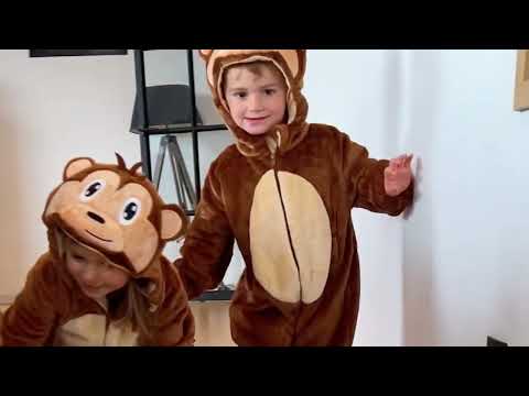 Load video: Monkey onesie